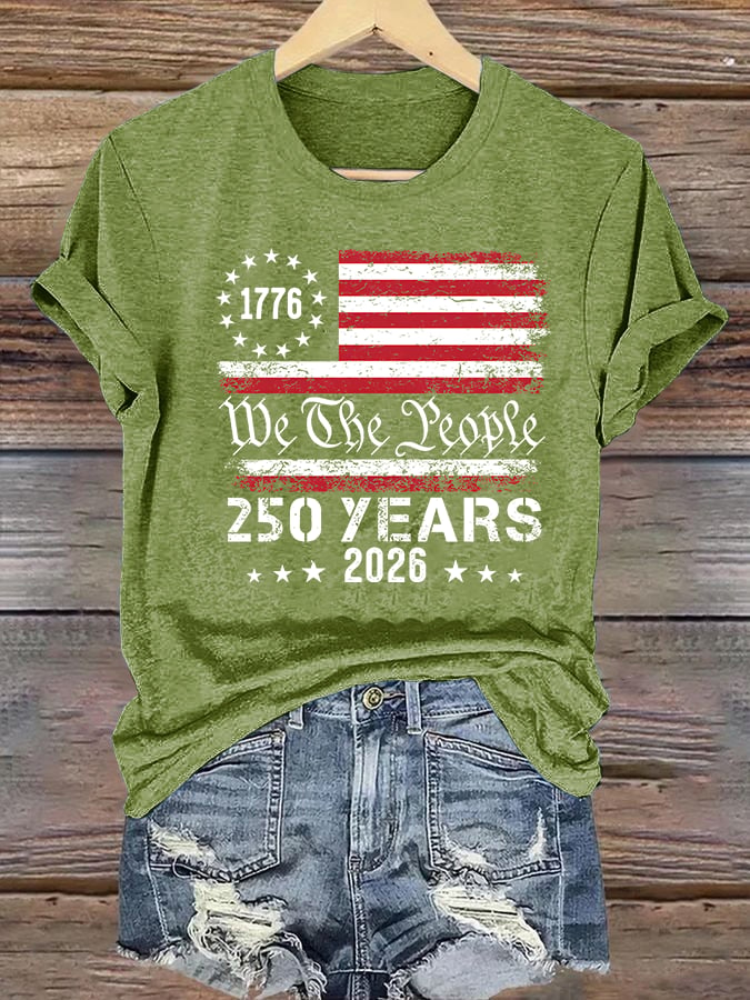 Women's  250 YEARS Print Round-Neck T-Shirt
