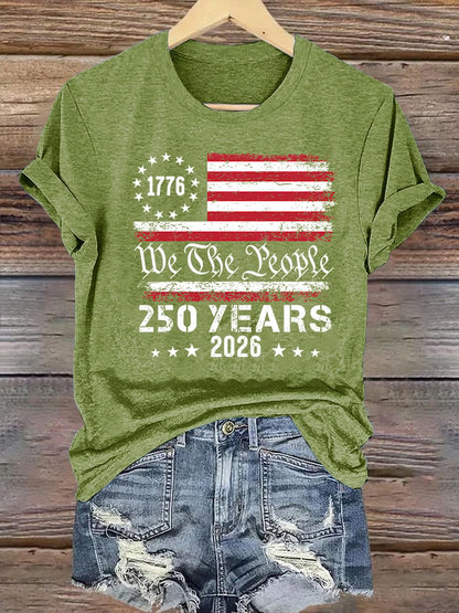 Women's  250 YEARS Print Round-Neck T-Shirt