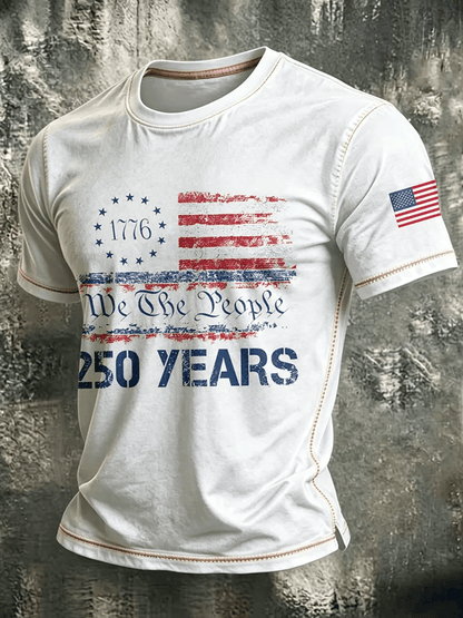 Men's  American 250 Print Casual T-shirt