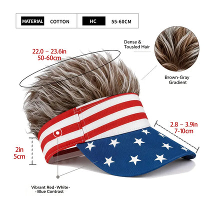 American Flag Wig Hat Celebrate 250 Years of American Heritage in Style!