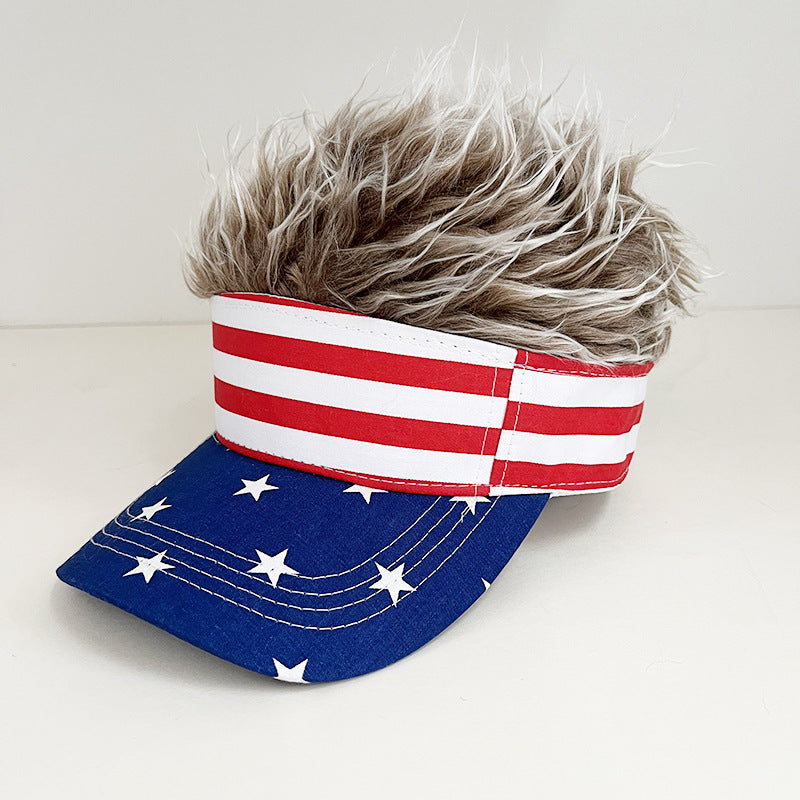 American Flag Wig Hat Celebrate 250 Years of American Heritage in Style!