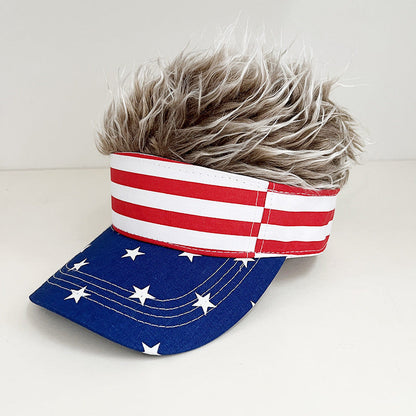 American Flag Wig Hat Celebrate 250 Years of American Heritage in Style!