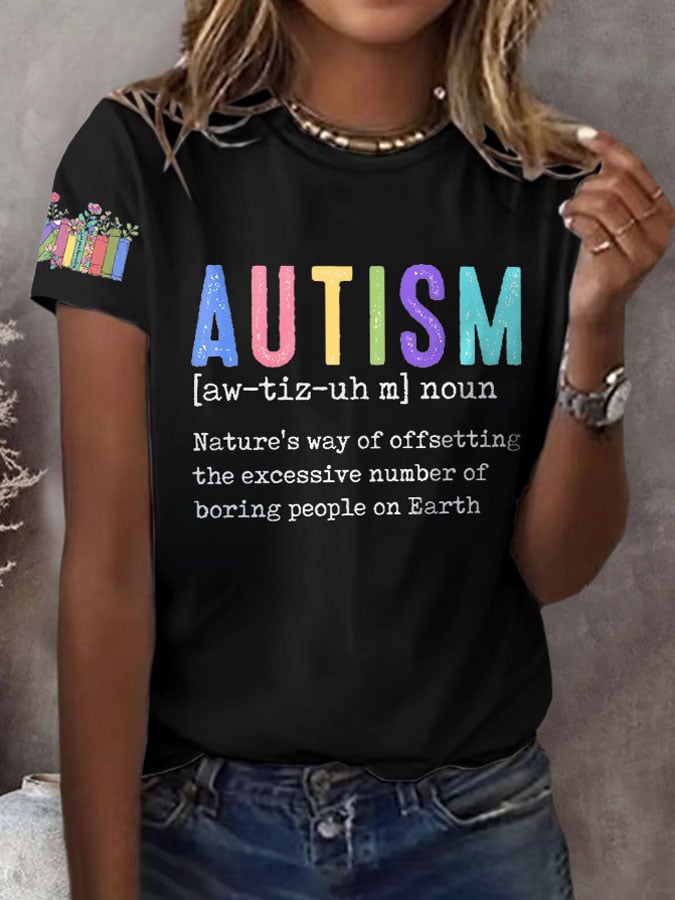 Women's Autism Print T-Shirt