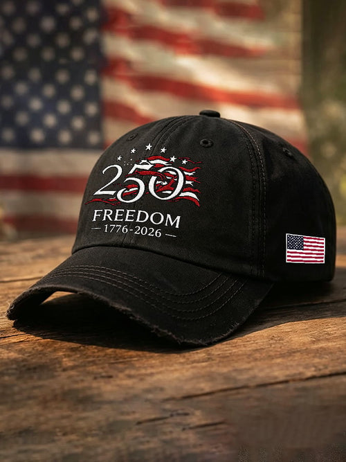 Unisex USA 1776-2026 250 Years Freedom Printed Hat