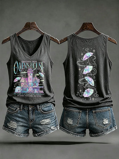 Women's No Magic Is Stronger Than Sisterhood Printed Tank Top