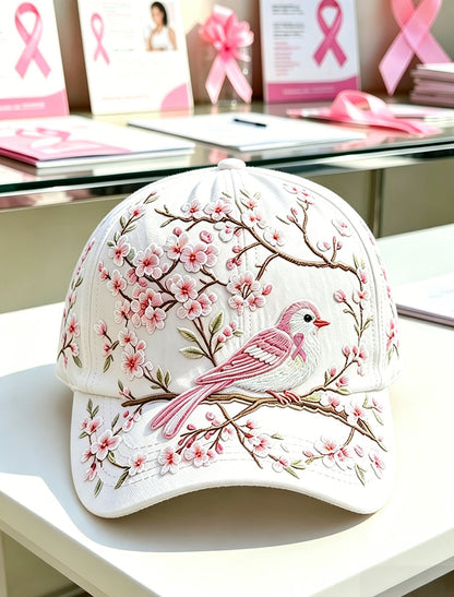 Pink Plaid Print Cap