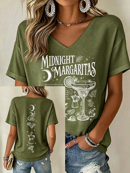 Women's Midnight Margaritas Print Casual T-shirt