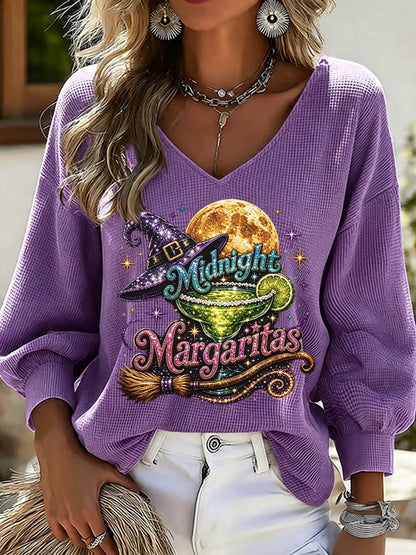 Women's Midnight Margaritas Print Casual T-shirt