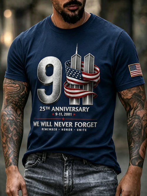 Men's 9.11 Never Forget Printed T-shirt