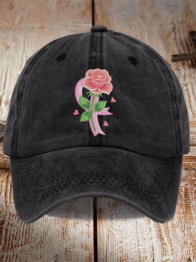 Unisex Breast Cancer Print Hat