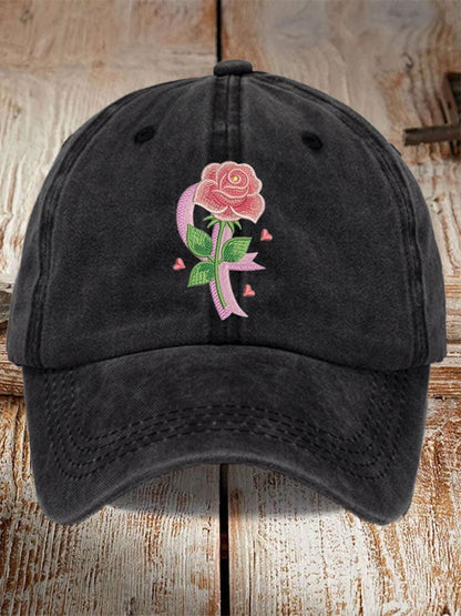 Unisex Breast Cancer Print Hat