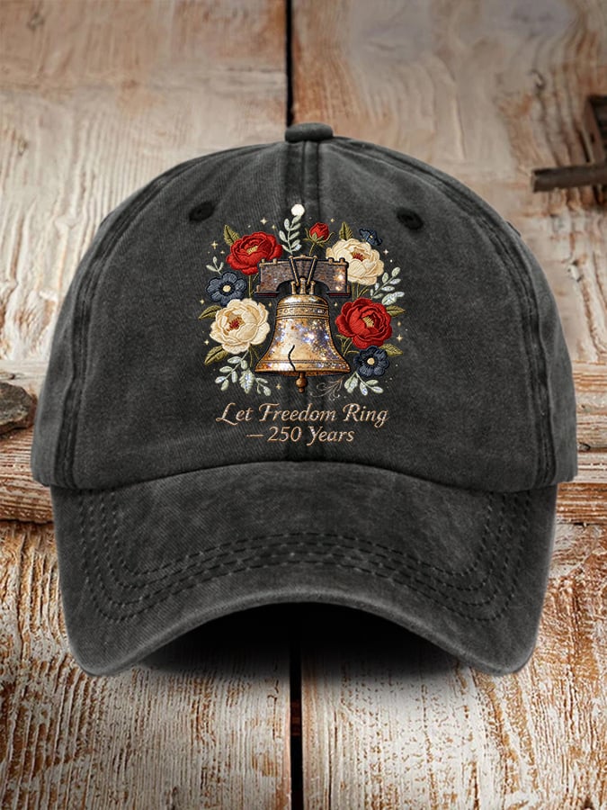 Unisex American 250th Anniversary Washed Cotton Cap