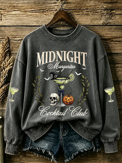 Women's Midnight Margaritas Print Casual Sweatshirt