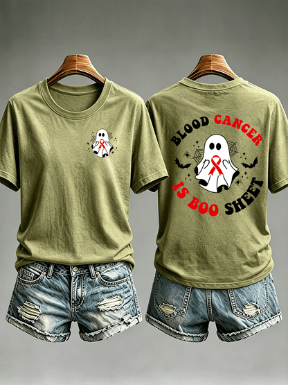 Women's  BLOOD CANCER Print T-Shirt