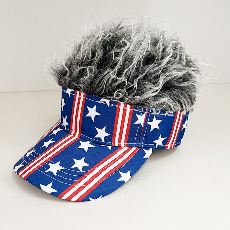 American Flag Wig Hat Celebrate 250 Years of American Heritage in Style!