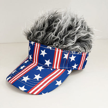 American Flag Wig Hat Celebrate 250 Years of American Heritage in Style!