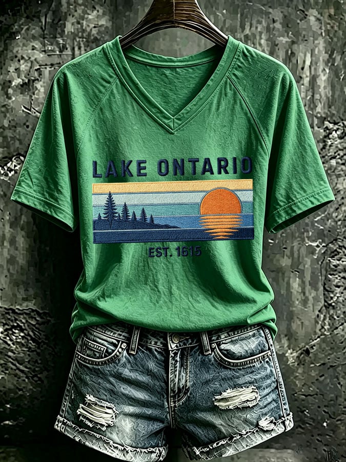 Women's Casual Printed Short-Sleeve T-Shirt