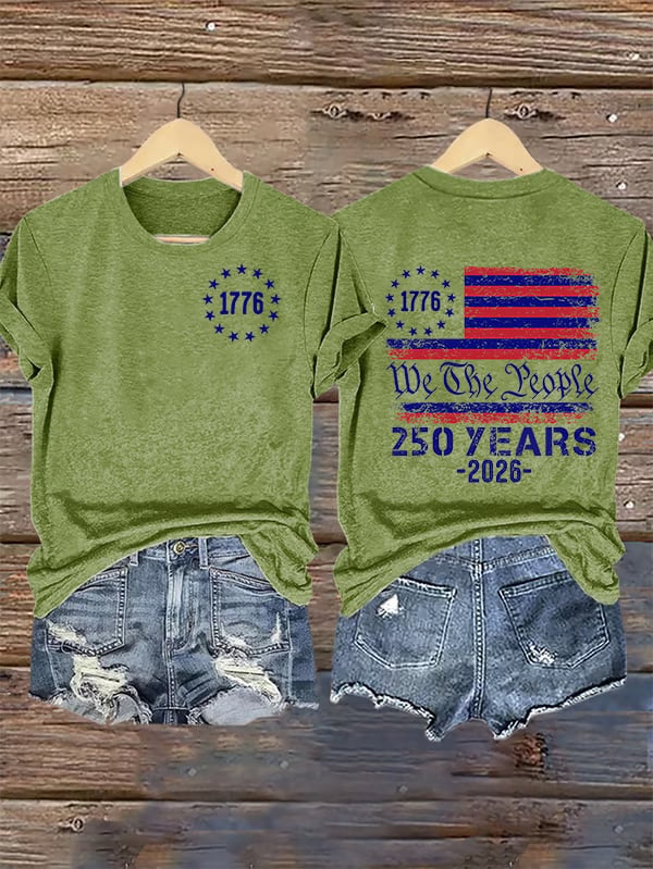 Women's  250 YEARS Print Casual T-Shirt