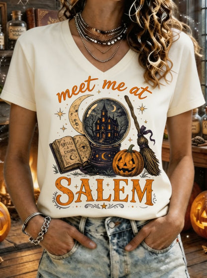 Meet Me At Salem Halloween Witchy T-Shirt