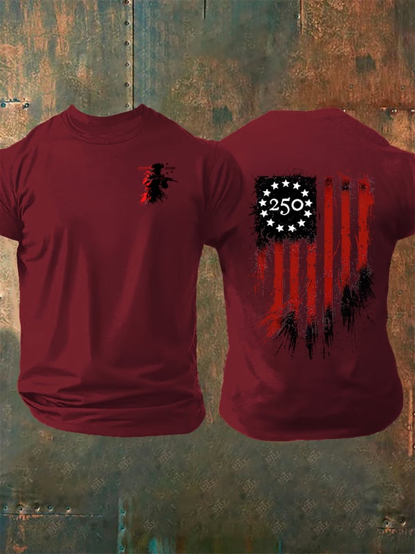 Men's 250 YEARS Round-neck Printed T-Shirt