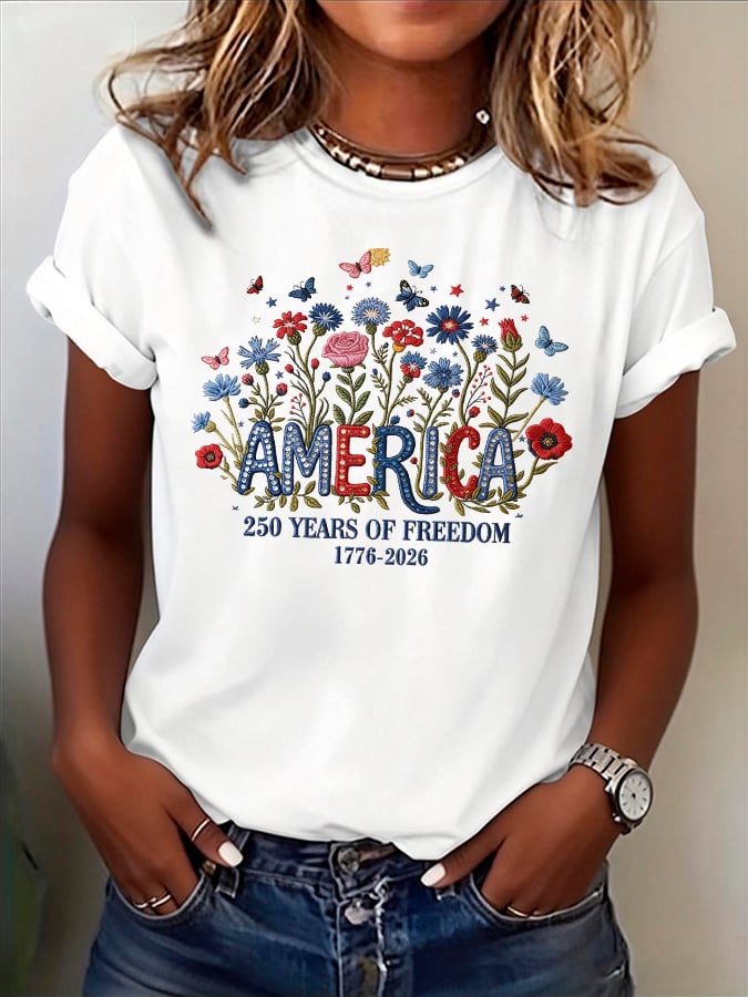 Women's Casual American 250 Commemorative T-shirt