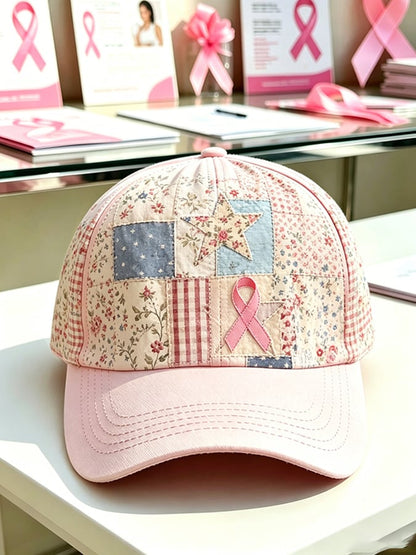 Unisex Pink Floral Print Hat