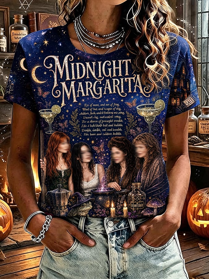Women'S Practical Magical Halloween Print T-Shirt