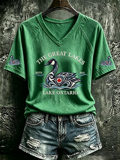Women's Casual Printed Short-Sleeve T-Shirt