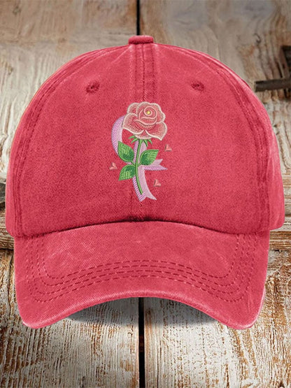 Unisex Breast Cancer Print Hat