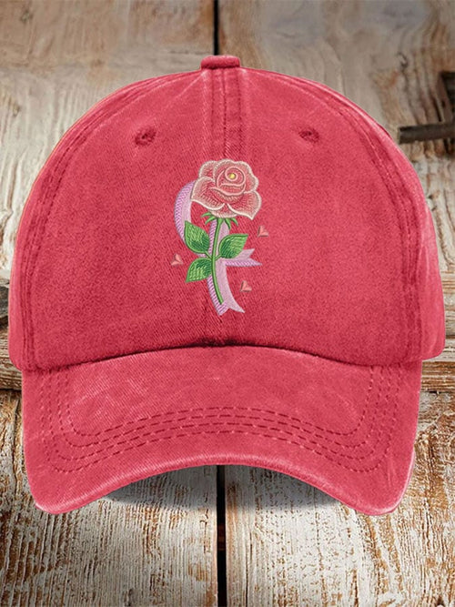 Unisex Breast Cancer Print Hat