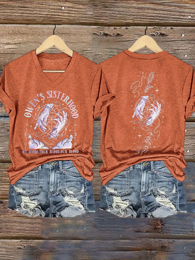 Women's My Blood Your Blood Our Blood Print T-shirt