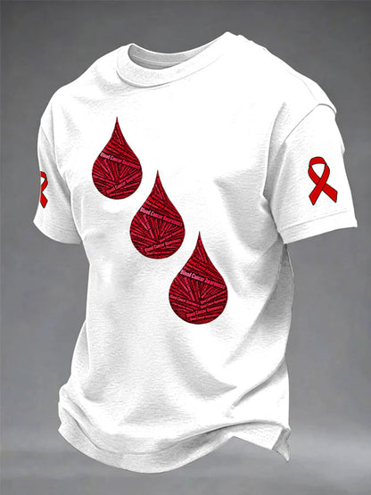 Men's Blood Cancer Awareness Graphic T-Shirt