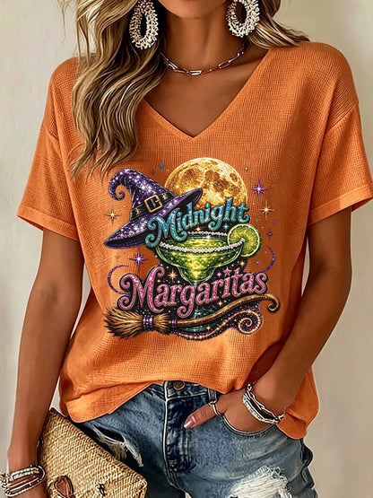 Women's Midnight Margaritas Print Casual T-shirt