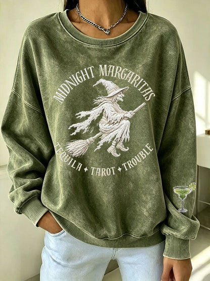 Women's Midnight Margaritas Print Casual Sweatshirt