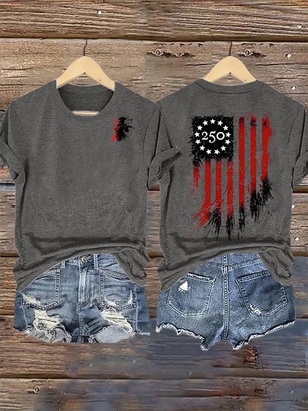 Women's  250 YEARS Round-neck Printed T-Shirt