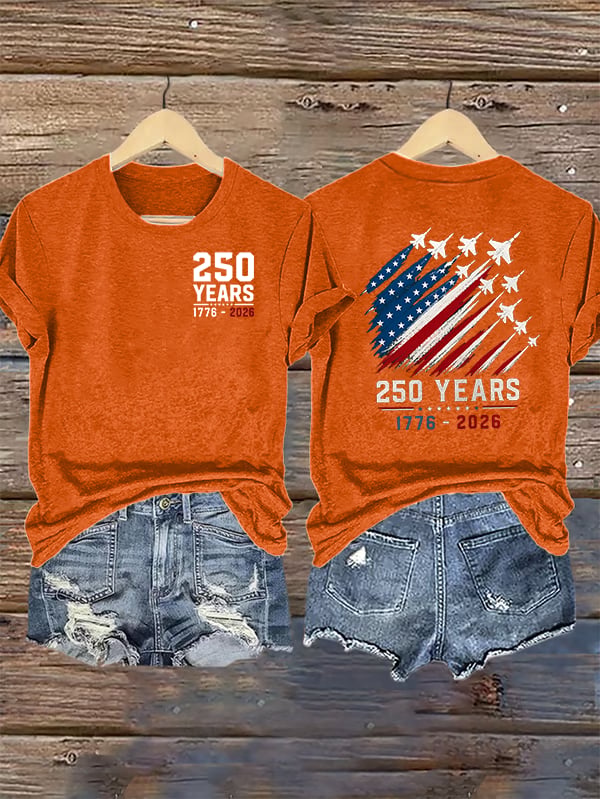 Women's  Round-Neck 250 YEARS Printed T-Shirt