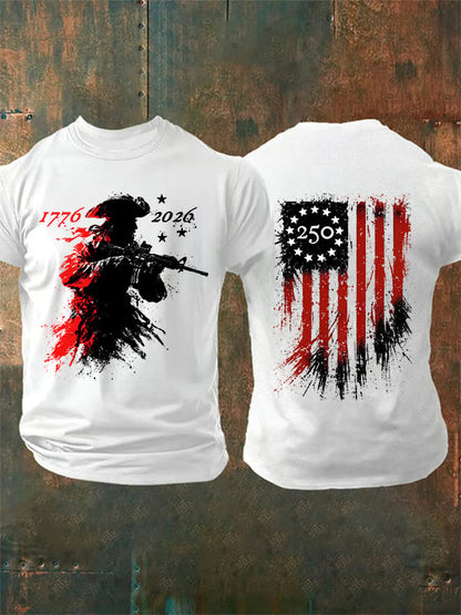 Men's 250 YEARS Round-neck Printed T-Shirt