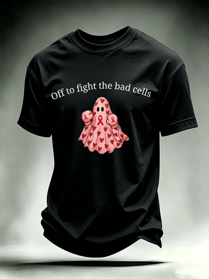 Men's Off to fight the bad cells Print T-Shirt