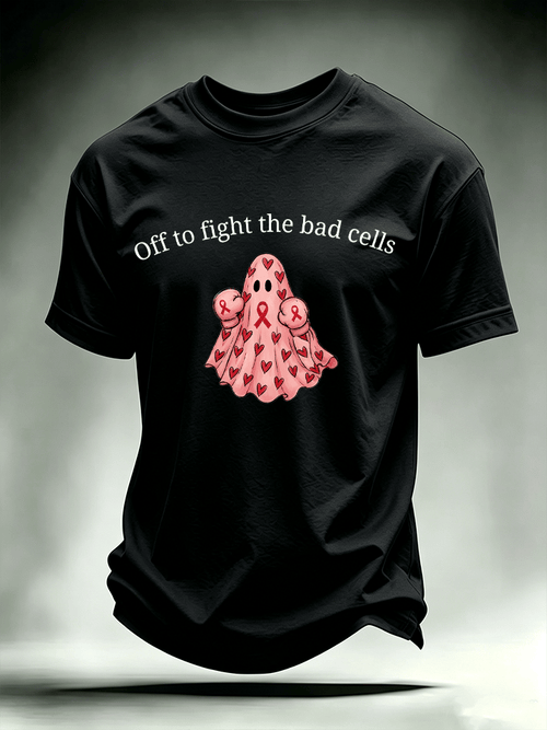 Men's Off to fight the bad cells Print T-Shirt