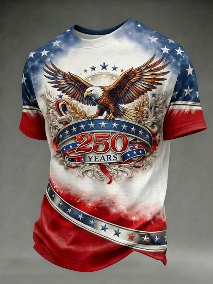 Men's USA 250th Anniversary Short-Sleeve Crew Neck T-Shirt