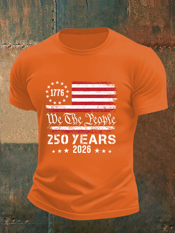 Men's 250 YEARS Print Round-Neck T-Shirt