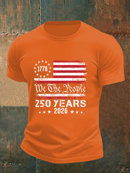 Men's 250 YEARS Print Round-Neck T-Shirt