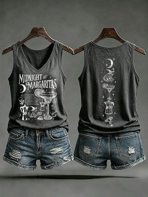 Women's Midnight Margaritas Printed Tank Top