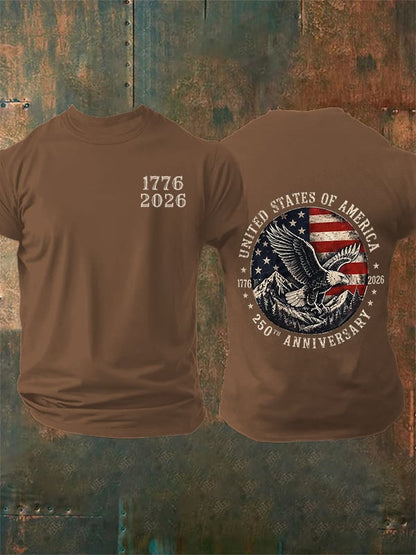 Men's 250th Anniversary Print Crew Neck T-Shirt