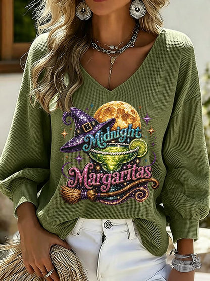 Women's Midnight Margaritas Print Casual T-shirt