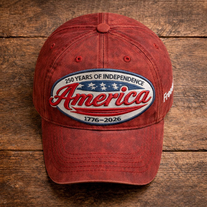 Retro 250th Anniversary Print Casual Hat