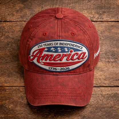 Retro 250th Anniversary Print Casual Hat