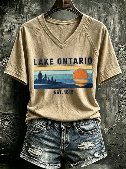 Women's Casual Printed Short-Sleeve T-Shirt