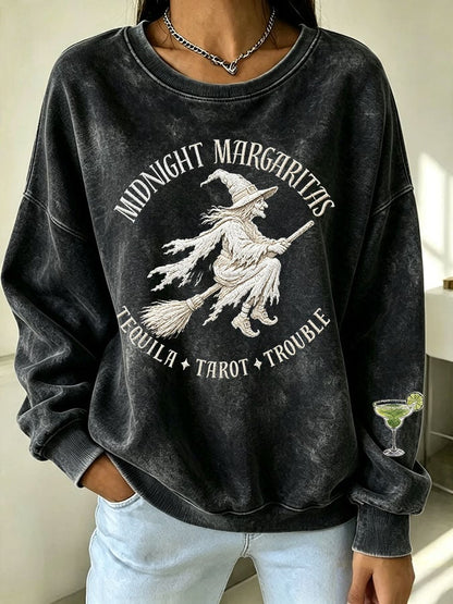 Women's Midnight Margaritas Print Casual Sweatshirt