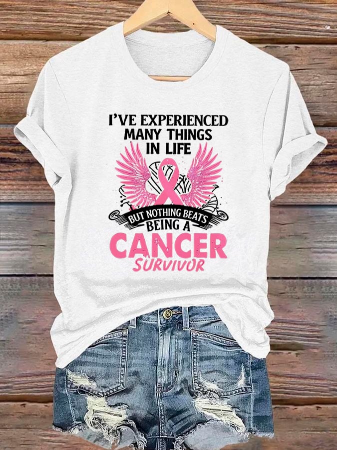 Women's I've Experienced Many Things in Life But Nothing Beats Being a Cancer Survivor T-Shirt